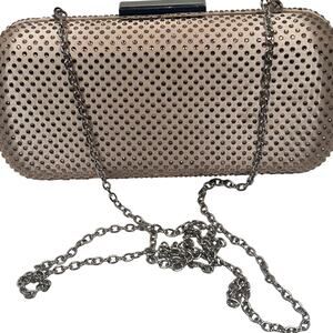 Charming Charlie RSVP Rose Colored Sequin Jeweled Hardcase Clutch Evening Bag